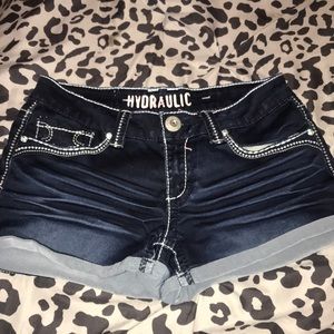 Dark jean shorts